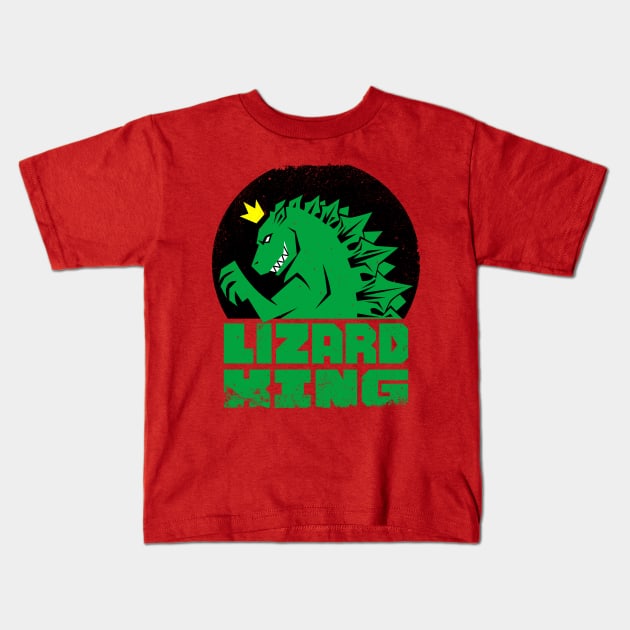 LIZARD KING Kids T-Shirt by RynoArts